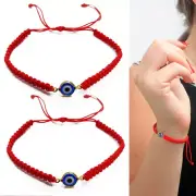 2 Evil Eye Blue Hamsa Nazar Red Macrame God Kabbalah Bracelet Gift