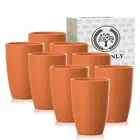 Plastic Cups Reusable Wheat Straw Cups 8 PCS a Good Alternative Plastic Water...