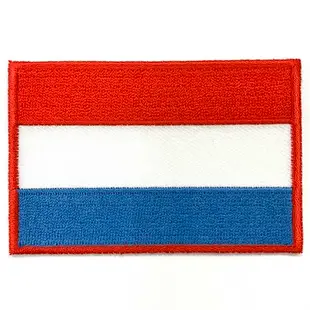盧森堡 國旗刺繡貼布 電繡貼 背膠補丁 背膠刺繡背膠補丁 袖標 布標 布貼 補丁 貼布繡 臂章