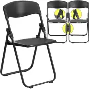 880 Lbs Weight Capacity Black Plastic Folding with Built-in Ganging Brackets