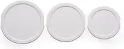 Hario Heat Resistant Glass Microwave Lid Set of 3 - White