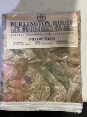 Burlington House Textured Weave 100% Cotton 1 European Pillow Case NEW “Raphael”