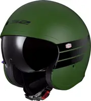 LS2 OF599 Spitfire II Retro, open face helmet , color: Matt Dark Green/Black , size: M
