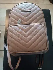 Aldo NEW W TAG Taupe Front Pocket Solid Chevron Mini Backpack Purse