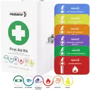 NEW Modulator First Aid Kit Metal Cabinet Box Modules Workplace Office Compliant