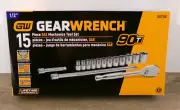 New GearWrench 80706 15-Pc 1/2 in. Drive 6 Point Deep SAE Socket Set A2
