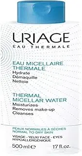 Uriage Thermal Micellar Water Moisturizes Removes Make-up Clenases 500 Ml