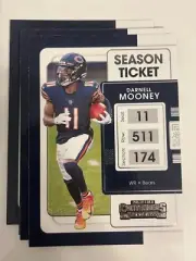 6x DARNELL MOONEY 2021 Panini Contenders Football LOT #17