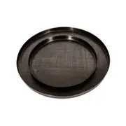 Set of 2 SSH COLLECTION Criss Cross 40 and 56cm Wide Serving Trays - Etched Black