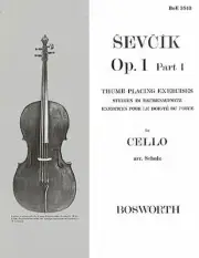Sevcik for Cello Opus 1 Part 1 Thumb Placing Exercises Studies Lessons Book