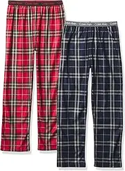 [Calvin Klein] Boys RCK1111 Super Soft Brushed Micro Pant, 2 Pack Pajama Bottom - Multi - Small