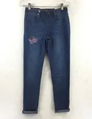 Vigoss Jagger Skinny / Elastic Waist Pull-On Stretch Denim Jeans NEW / Size 14