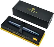 Free Laser Engraved Luxury Gift Pen Cross ATX Fountain Rollerball Ballpoint Pen Personalised Customised Graduation Retirement Event Anniversary Present (Fountain Pen (Fine), Brushed Dark Blue PVD)