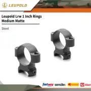 Leupold Lrw 1 Inch Durable Cross Slot Rings Medium Matte Steel #le120974
