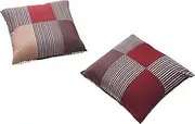 Yamahachi Syouji 92103200 Zabuton Cover, Mikawa Stripe Modern Ange, 2-Piece Set, Cute, Stylish, 100% Cotton, Japanese Style, Indoor Guest Pattern, Modern Retro, New Life, Moving, Family, Inn, Tavern