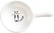 DONFAMDS 1 Set Ceramic Sauce Dishes with Handle Black White Appetizer Plates for Seasoning Dipping for Home Restaurant and Catering Use