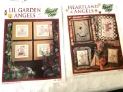 Need'l Love Cross Stitch Charts Lot of 2 Lil Garden Angels and Heartland Angels