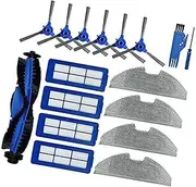 [Vuzmode] Accessories Replacement, for Eufy, Robovac G10 Hybrid Robot Vacuum Cleaer Parts, 1 Main Brush +4 Side Brush +4 Filter +4 Mop Cloth Vacuum Replacement Kit
