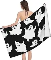 JBYJBX Halloween Goth Print Beach Towel Quick Dry Sandproof Microfiber Beach Bath Towel for Travel Pool Camping