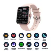 Bluetooth Call Heart Rate Blood Glucose Monitor Sports Smart Watch-Pink