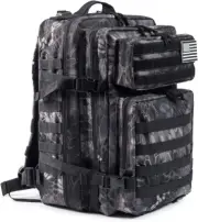 QT&QY 45L Military Tactical Backpacks Molle Army Assault Pack 3 Day Bug Out Bag