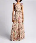 Zimmerman Lovestruck Ruffle Cotton Silk Blend Cut Out Ruffles Dress 2 Reg $2,299