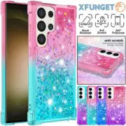 For Samsung S25 S24 S23 S22 S21 S20 FE Ultra S10 Plus Case Liquid Glitter Cover