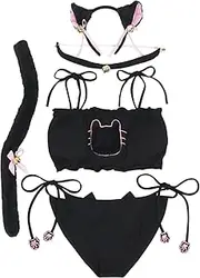 [JustinCostume] Women's Cosplay Lingerie Set Kitten Keyhole Cute Sexy Outfit