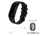 Upx Ips Color Screen Smart Bracelet Heart Rate Monitor Pedometer Sport Bluetooth Watch(Black)