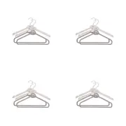 4x 2pc Joseph Joseph Orderly Suit & Coat Wardrobe Hanger Hanging Organiser Ecru