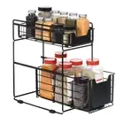 Under Sink Shelf Organizers And Storage Bathroom Cabinet Storage Rack Black