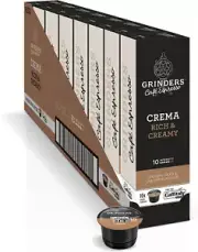 Grinders Crema Caffitaly Coffee Capsules, 80 Pack