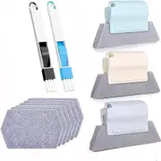 11Pcs Window Cleaning Brushes,Window Groove Cleaning Tool,Window Groove Cleaning Brush,Window or Sliding Door Track Cleaning Brush, Tile Lines Brush