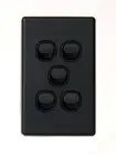 Beacon Lighting Lucci Power Gravity 5 Gang Switch Only in Matte Black