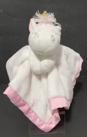 Carter's Unicorn Lovey Pink White Plush Stuffed Animal Security Blanket 14"