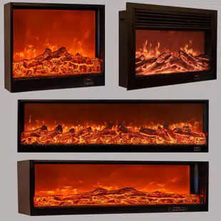 定制壁爐芯歐式壁爐電子仿真火焰美式電壁爐裝飾嵌入式取暖器家用