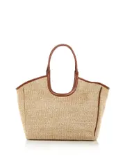 Aqua Raffia Tote