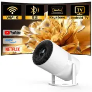 [Built-in -Apps] 270°Adjustable Smart Mini Projector with WiFi 6 and Bluetoot...