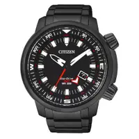 在飛比找PChome24h購物優惠-CITIZEN Eco-Drive 雙層霸氣日期顯示腕錶-黑
