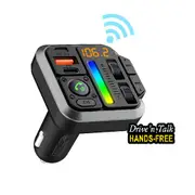 Sansai IPH-1033G 5.3Bluetooth FM Wireless Handsfree car kit FM Transmitter Black