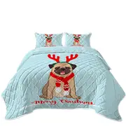 Christmas Pug Coverlet