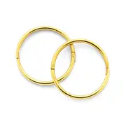 9ct Gold Large Plain Sleepers