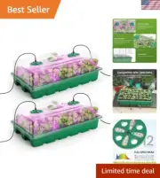 Stackable Green Seed Starting Tray with Adjustable Vents – 40 Cells, Indoor Use