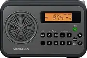 Sangean PR-D18BK AM/FM/Portable Digital Radio with Protective Bumper (Gray/Black)