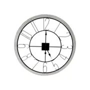 Darlin Timber/Metal 80cm Bentley Wall Clock Hanging Home Decor Round White/Black