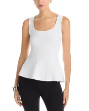 T Tahari Square Neck Peplum Top