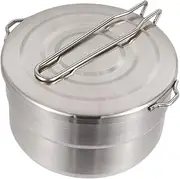 WESIEVYA Stainless Steel Camping Pot Portable Backpacking Cookware Non-Stick Outdoor Cooking Kit Foldable Healthy