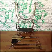Firewood Holder，Firewood Rack Outdoor， Metal Firewood Rack Set, Indoor & Outdoor Fireside Wood Storage Organizer,Copper Log Holder(Copper)