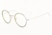 Oliver Peoples G. Ponti-2 1292T 5254 Brushed Chrome / Yellow Eyeglasses + clip