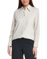 Vince Relaxed Button-Down Linen-Blend Shirt